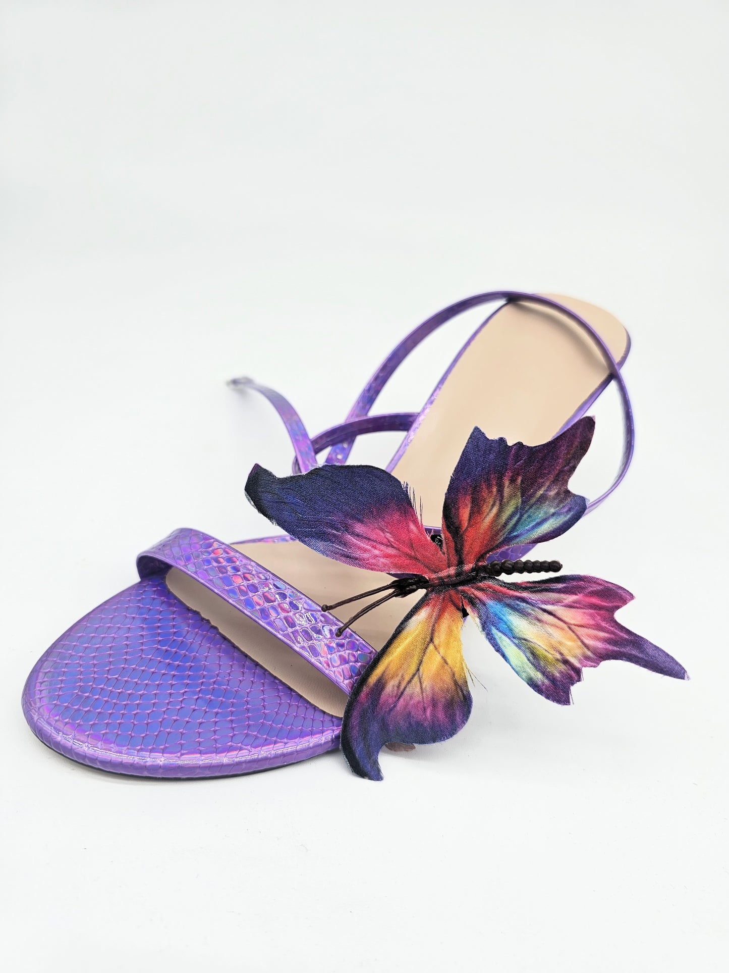 Rainbow Butterfly Heels – Comfortable Women’s Statement Sandal