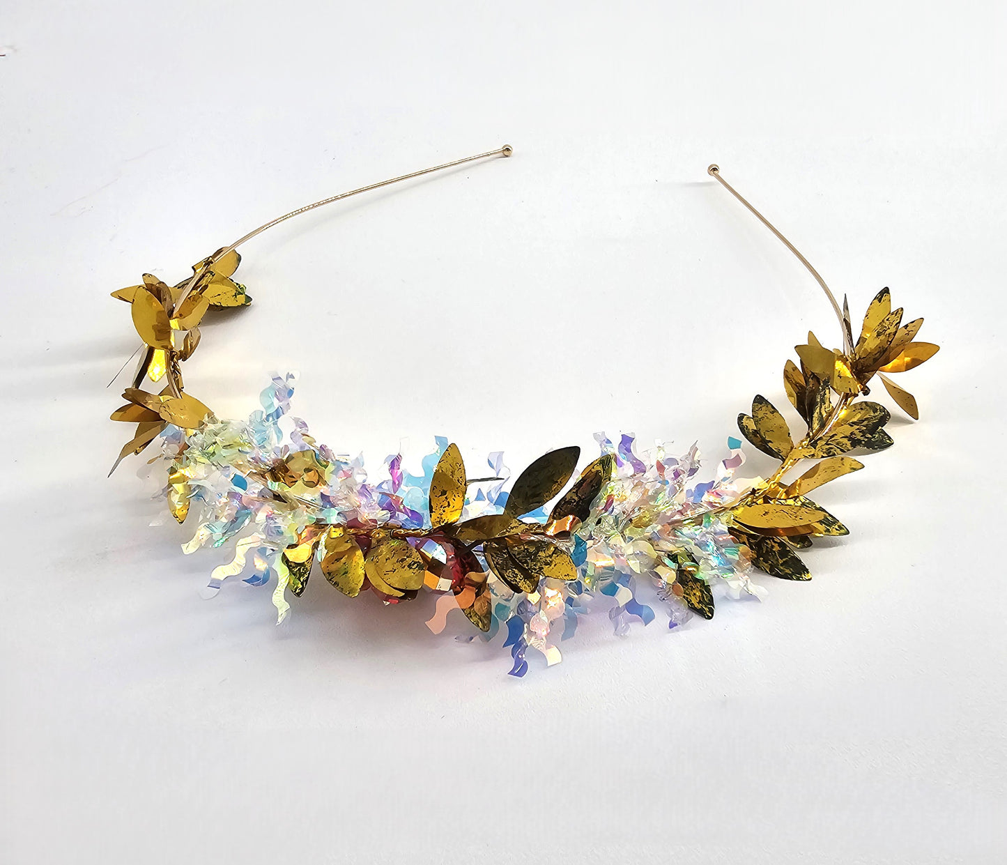 Crystal Red Gold Headband