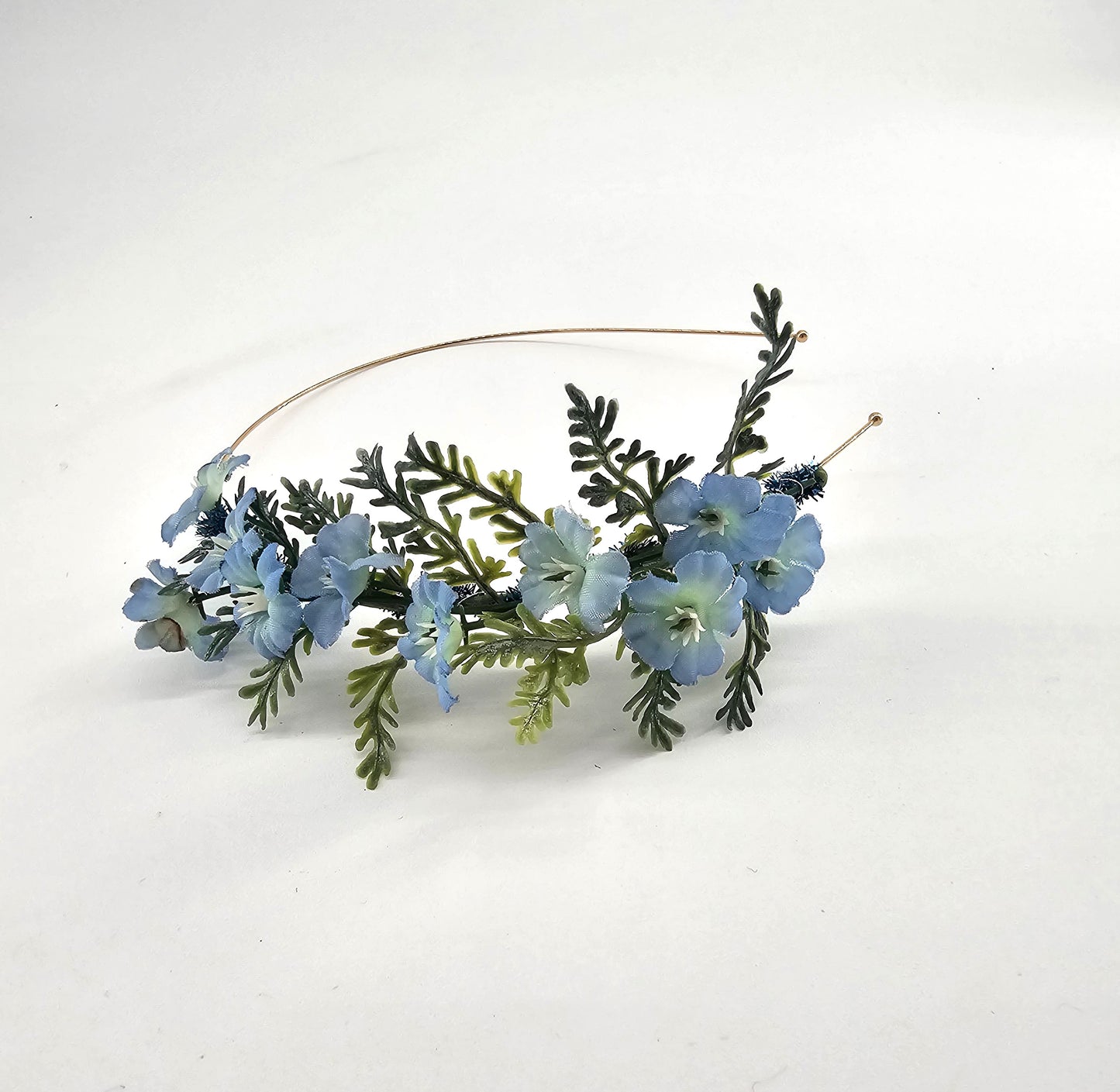 Classic Floral Blue Headpiece