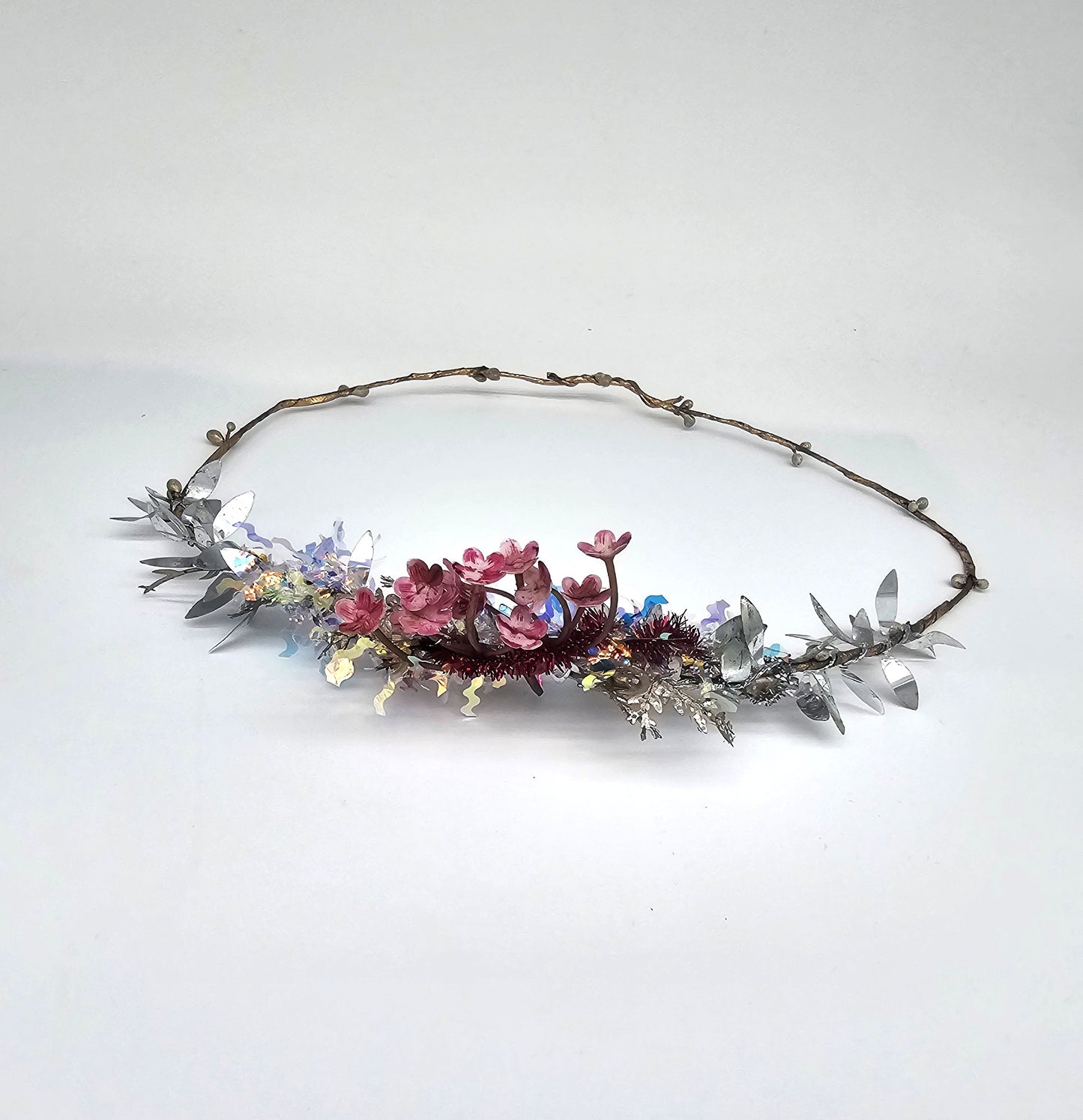 Silver Pink Crystal Hair-Lifting Headband