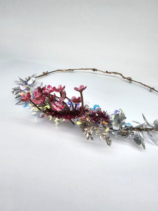 Silver Pink Crystal Hair-Lifting Headband halo