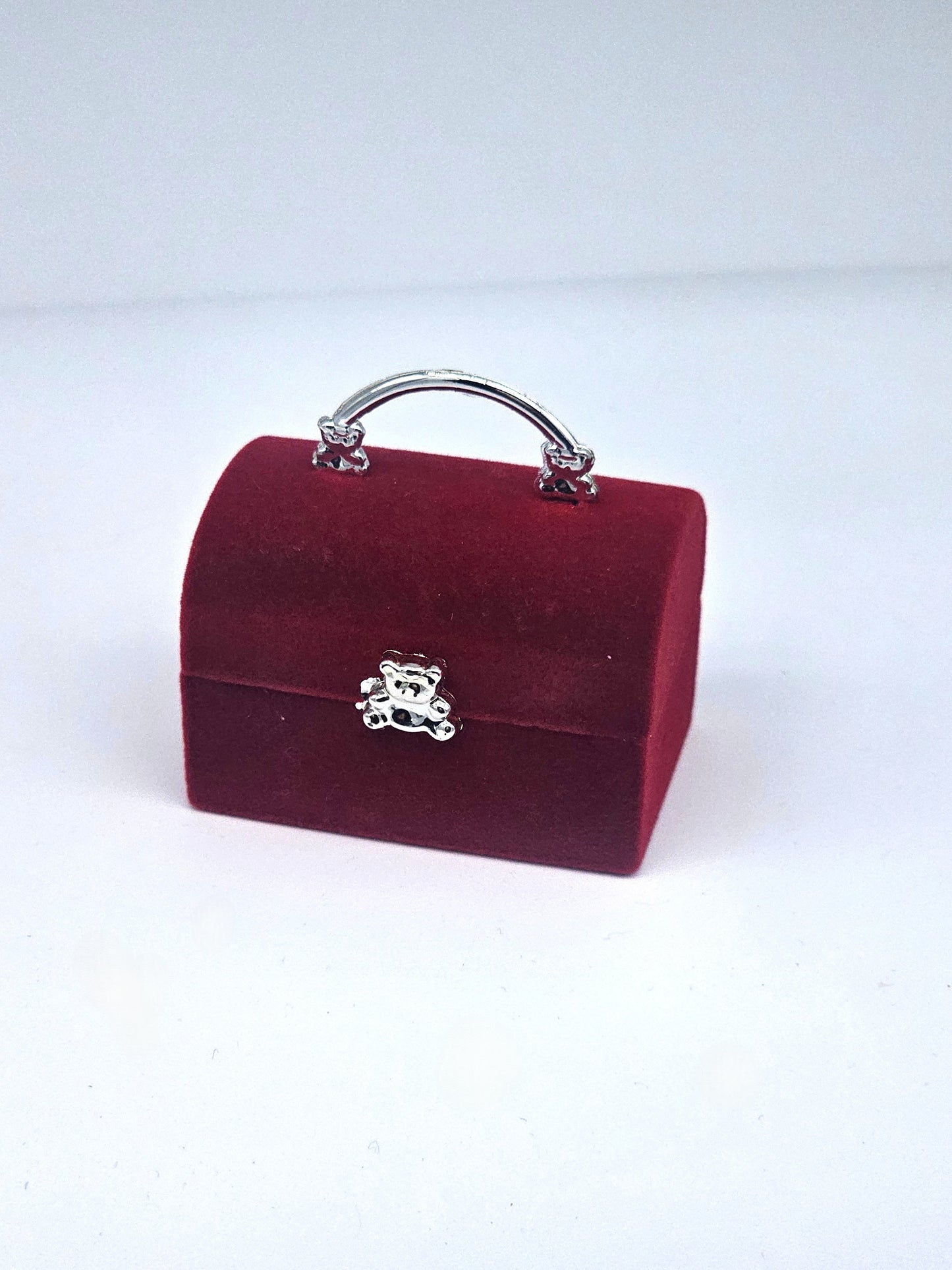 Gold Teddy Bear Pendant with Jewelery Box