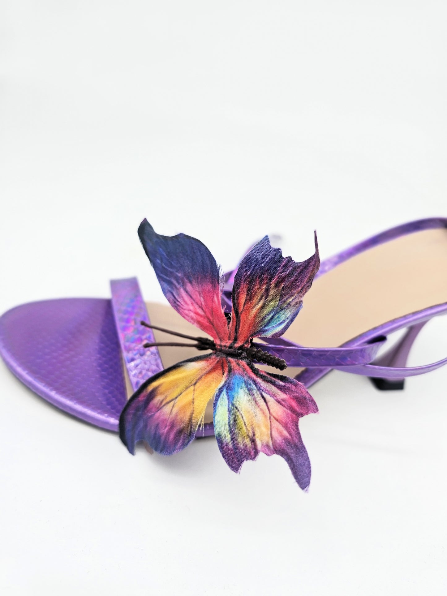 Rainbow Butterfly Heels – Comfortable Women’s Statement Sandal
