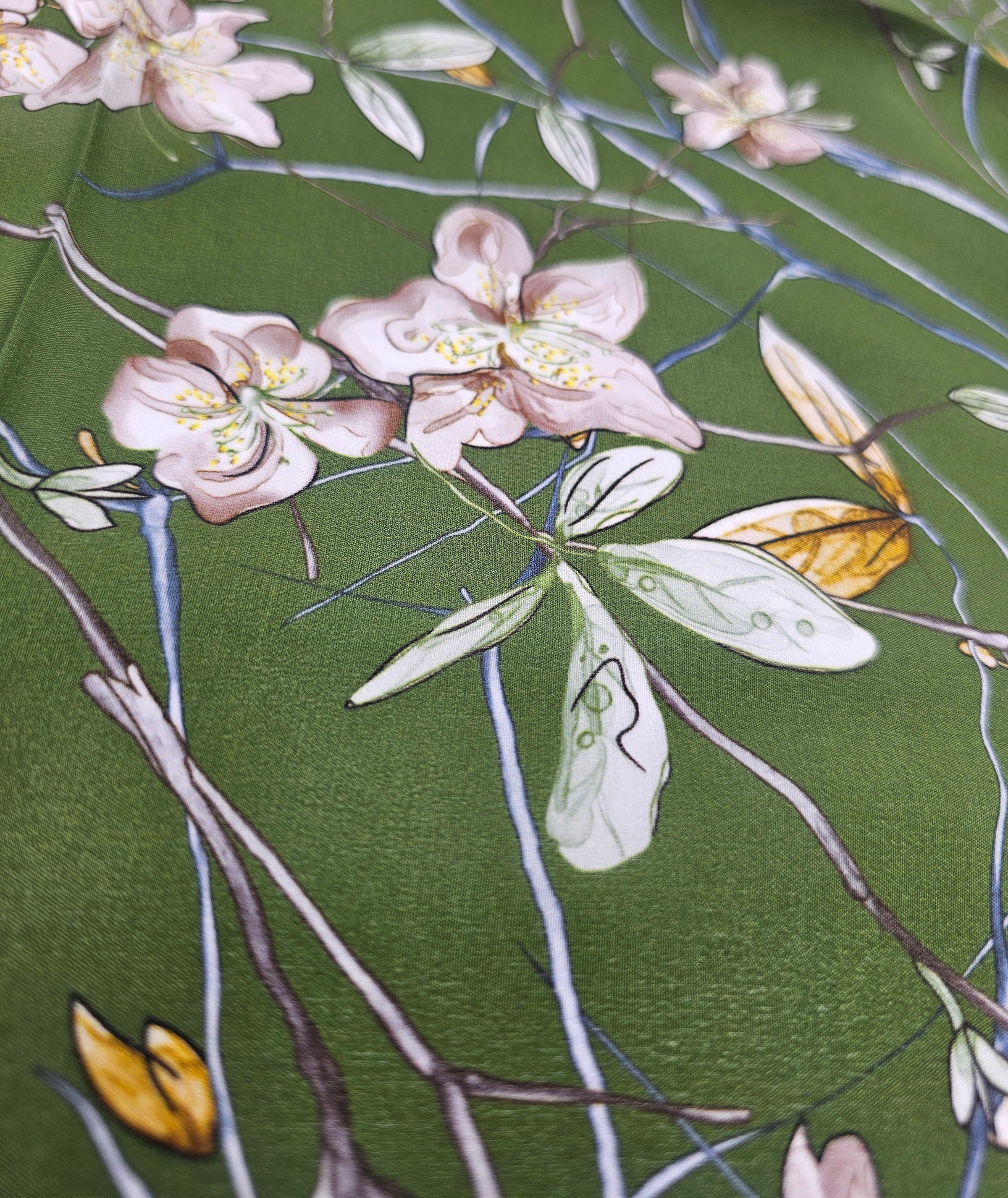Mulberry Silk Square Scarf – Green