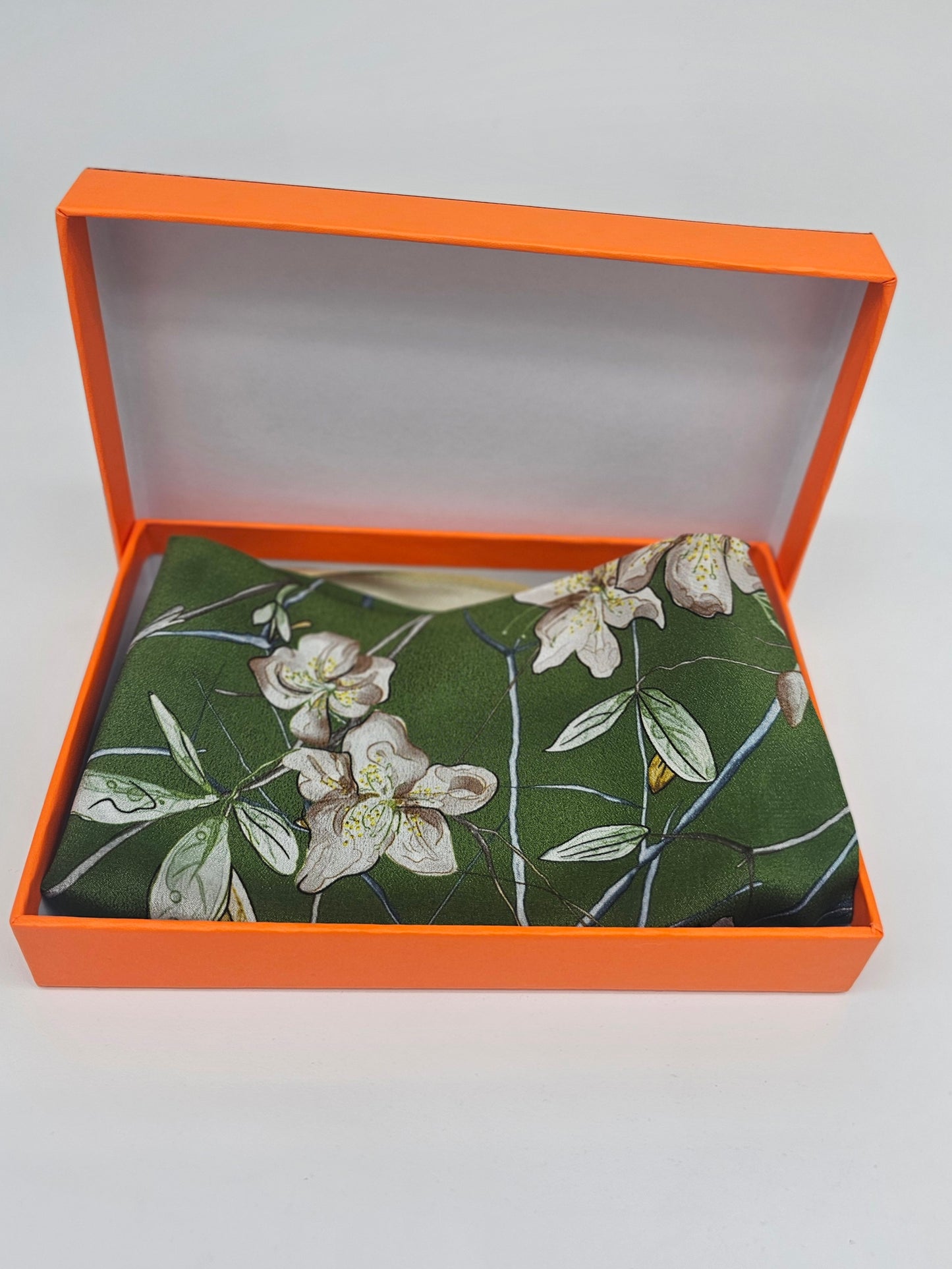 Mulberry Silk Square Scarf – Green