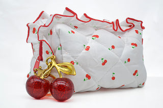 Red Cherry Keychain – Gold Plated Bag Charm