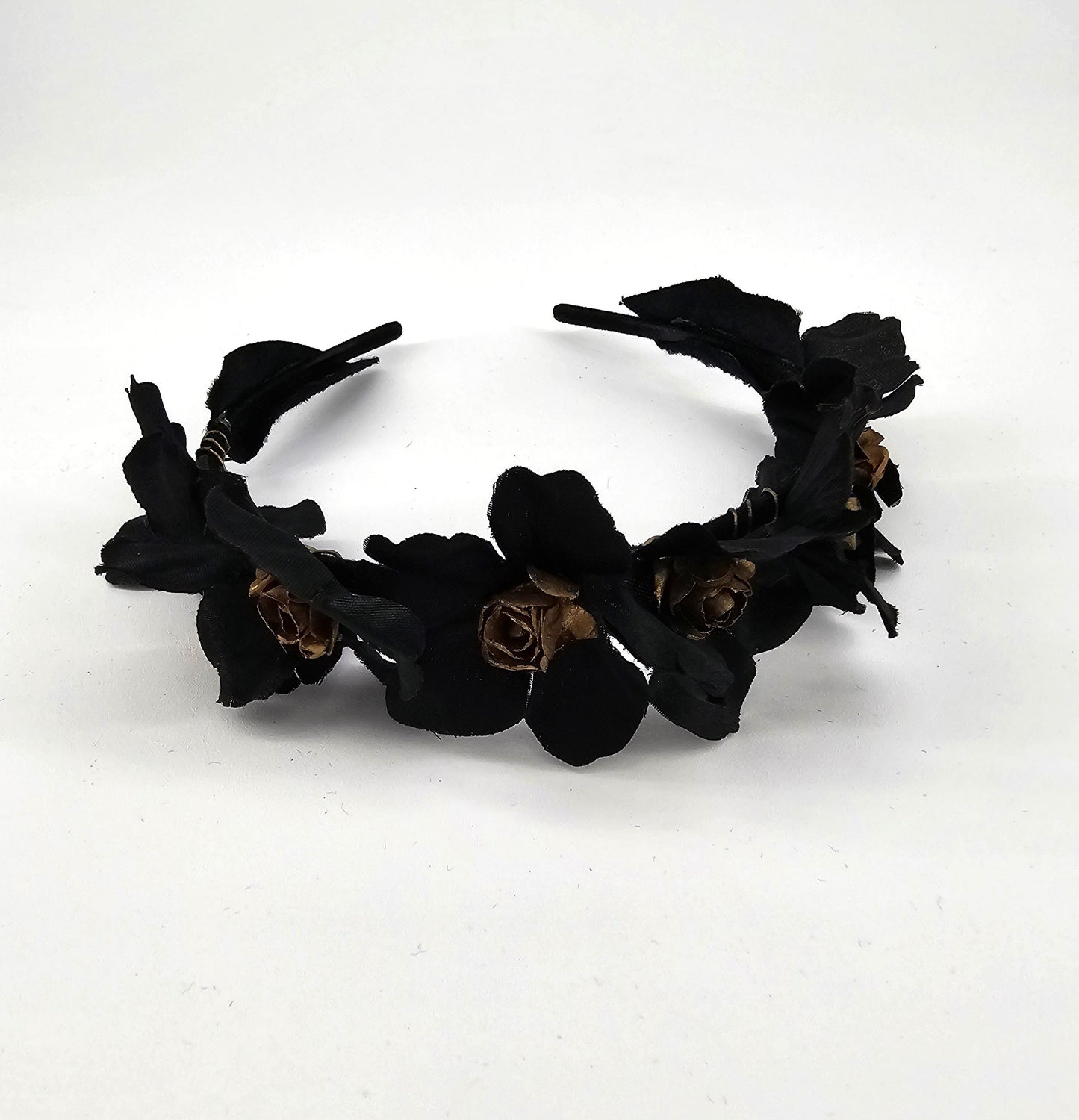 Black Gold Floral Headpiece