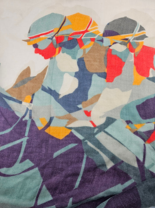 cashmere, hand finished,100% pure, unique design, cashmere, decorative fabric, shawl, pashmina, soft scarves,, square scarves,Equestrian design