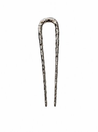 Textured Stainless Steel Hair Pin