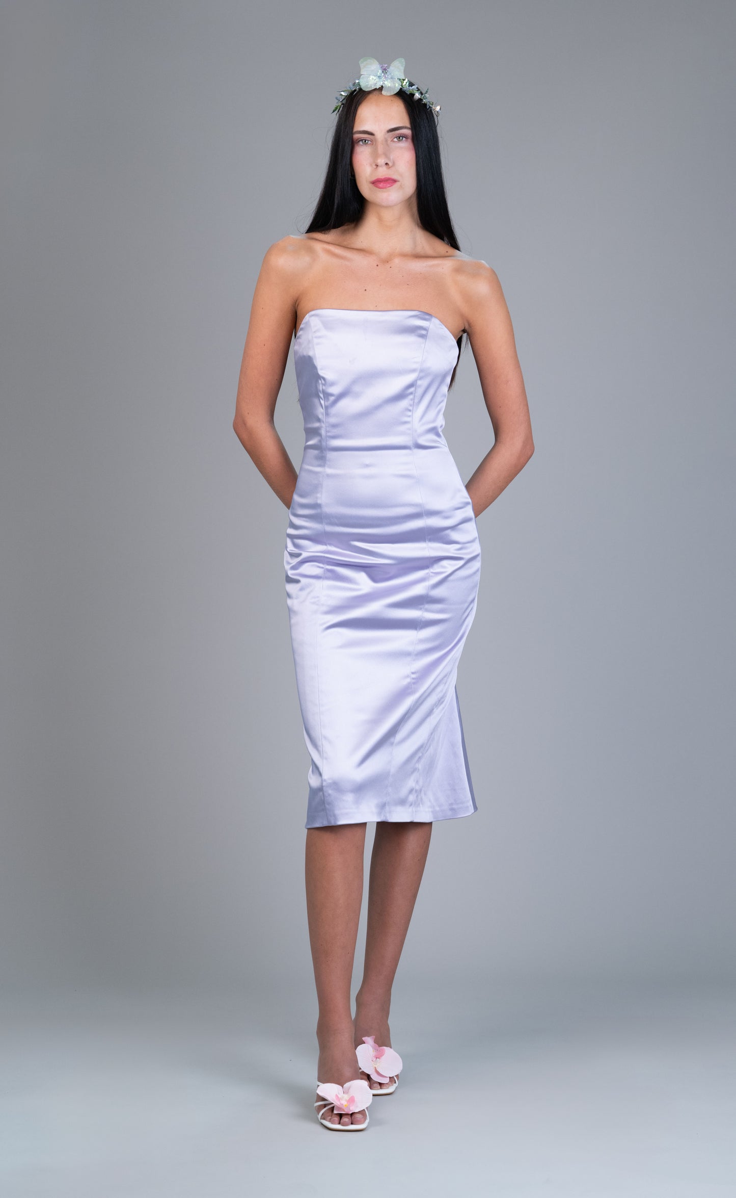 White Orchid Heels – Comfortable Women’s Sandals with Handcrafted Floral Detail