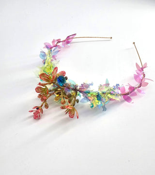 Blush Tiara Headband, Pink crystal Headpiece 