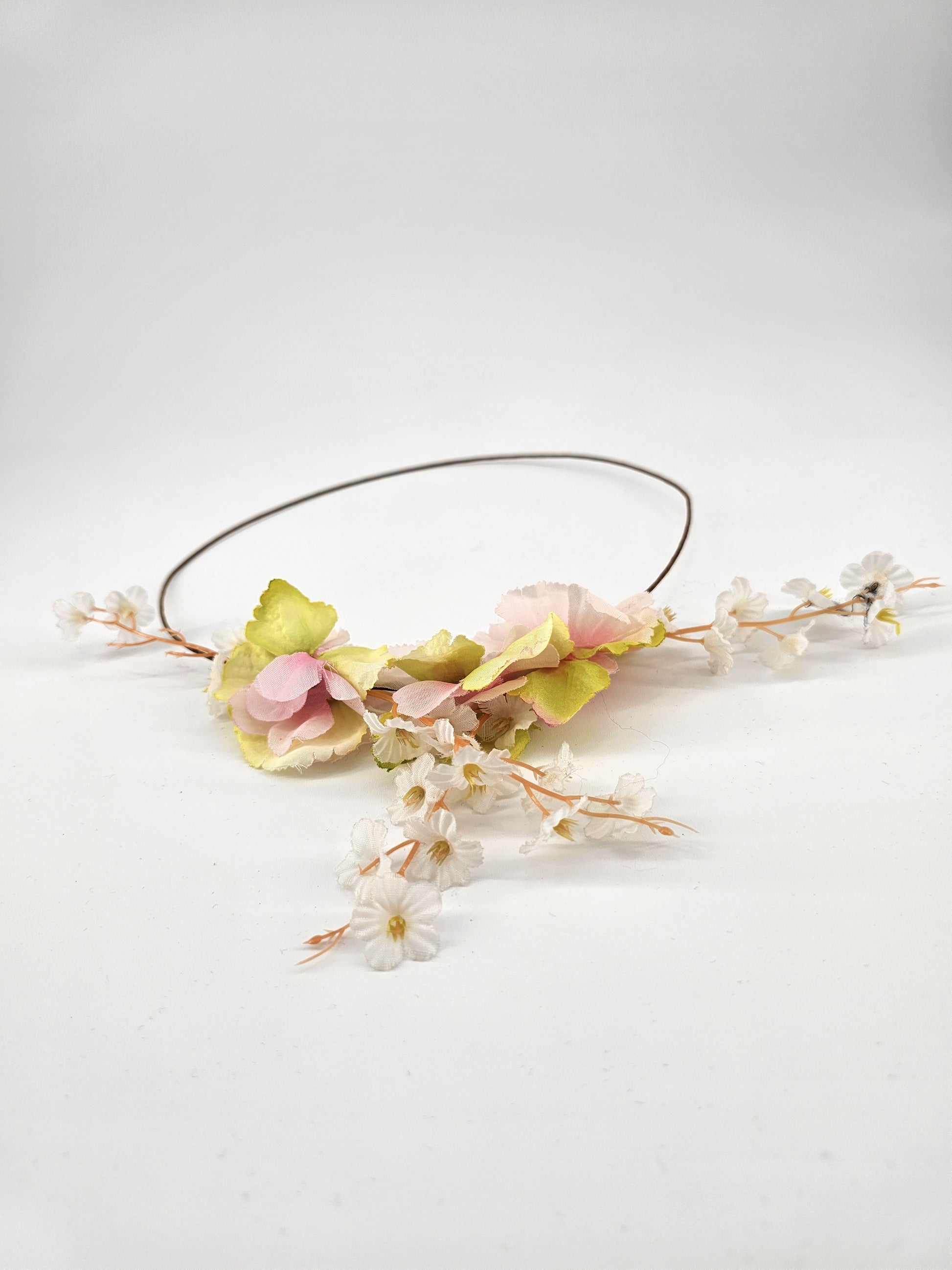 Flower Blossom Headband with a wire, floral headpiece 