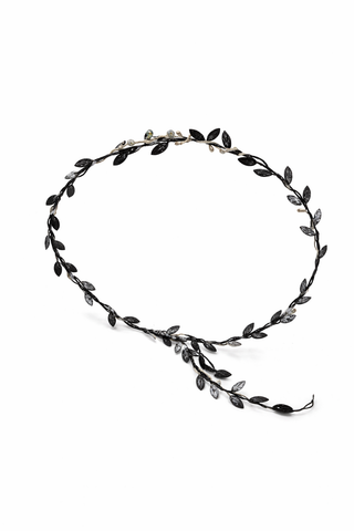 Dark_Grey_Leave_with_Clear_crytals headbands