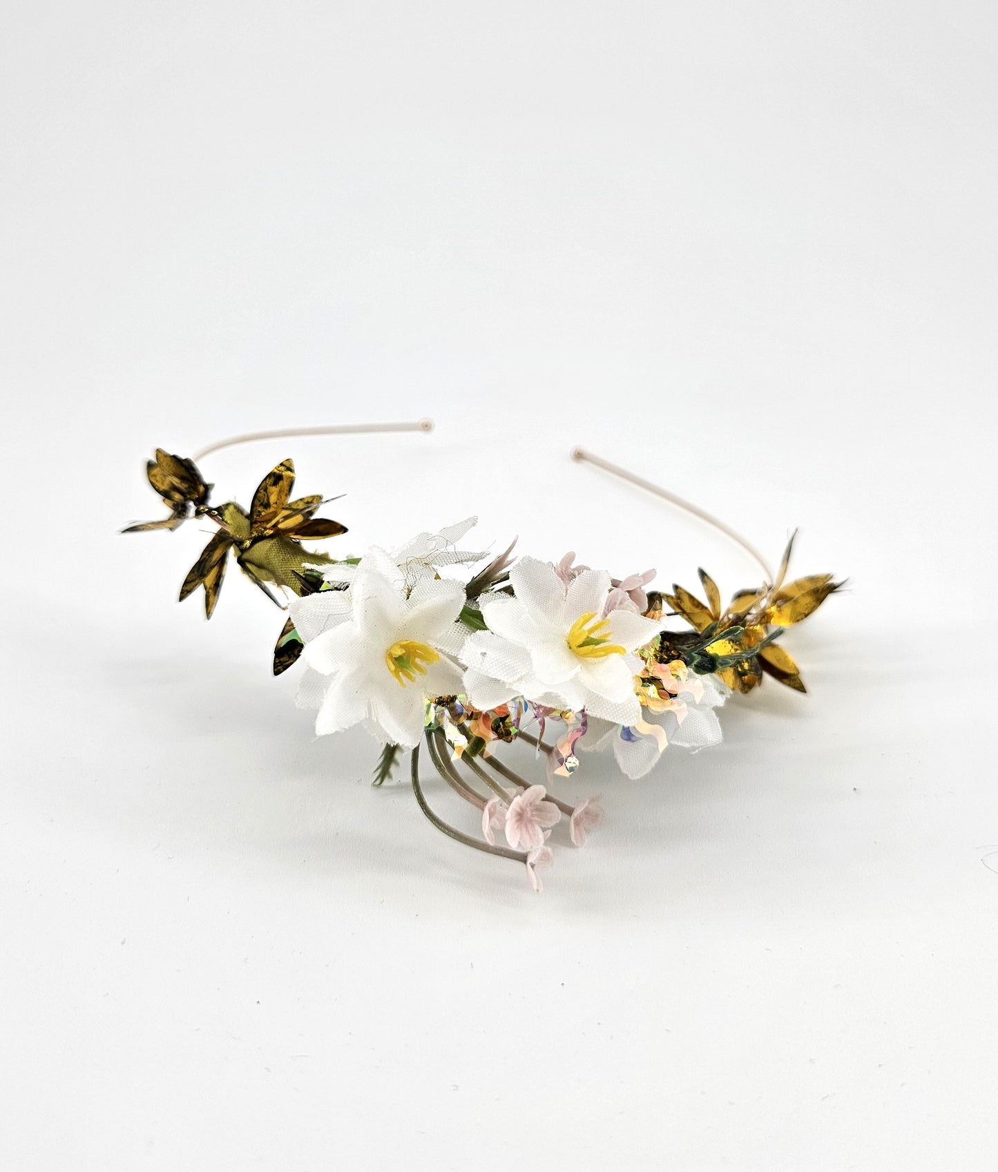 Gold and White Tiara, Headpiece 