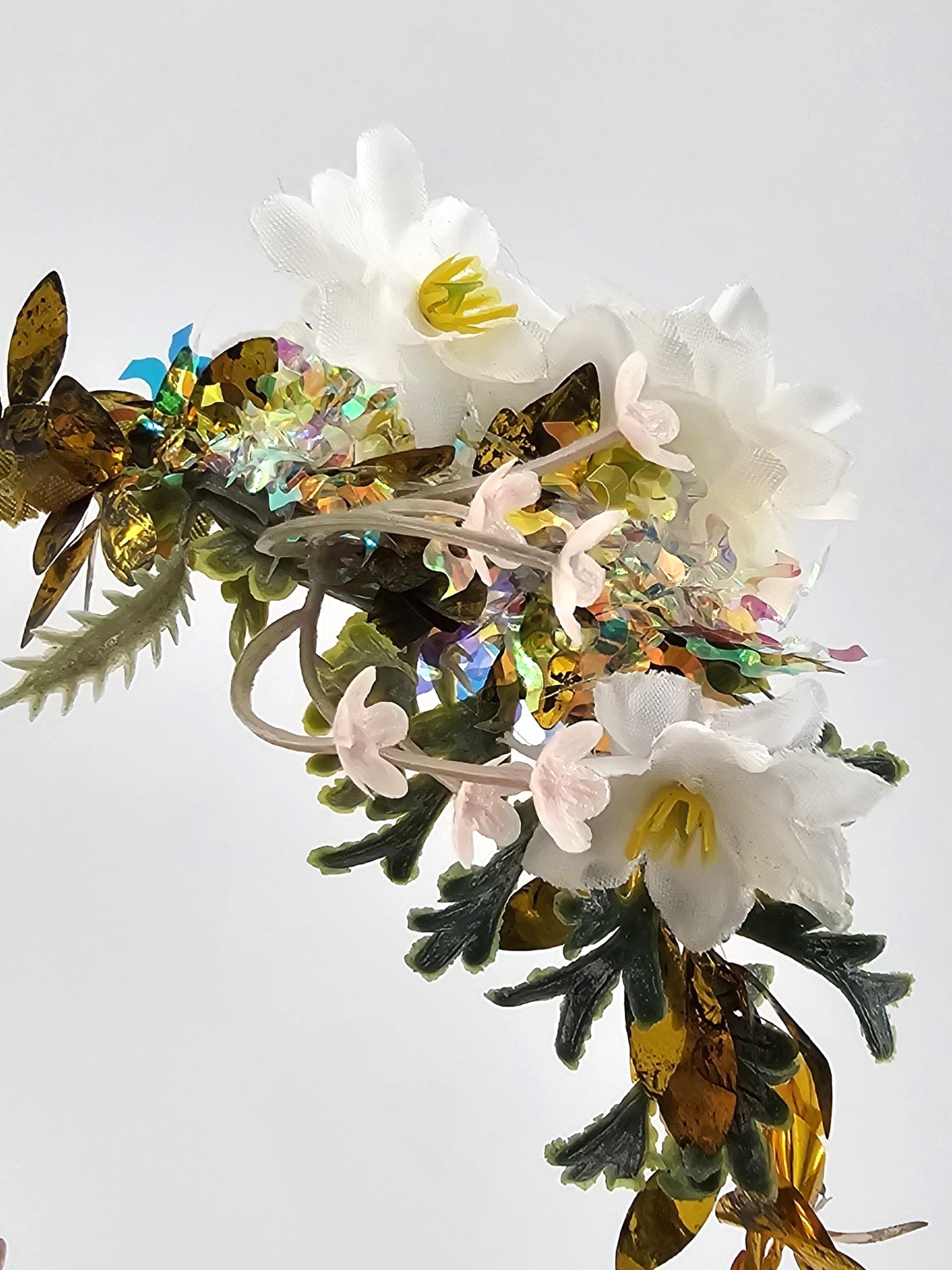 Gold and White Headband, Headpiece