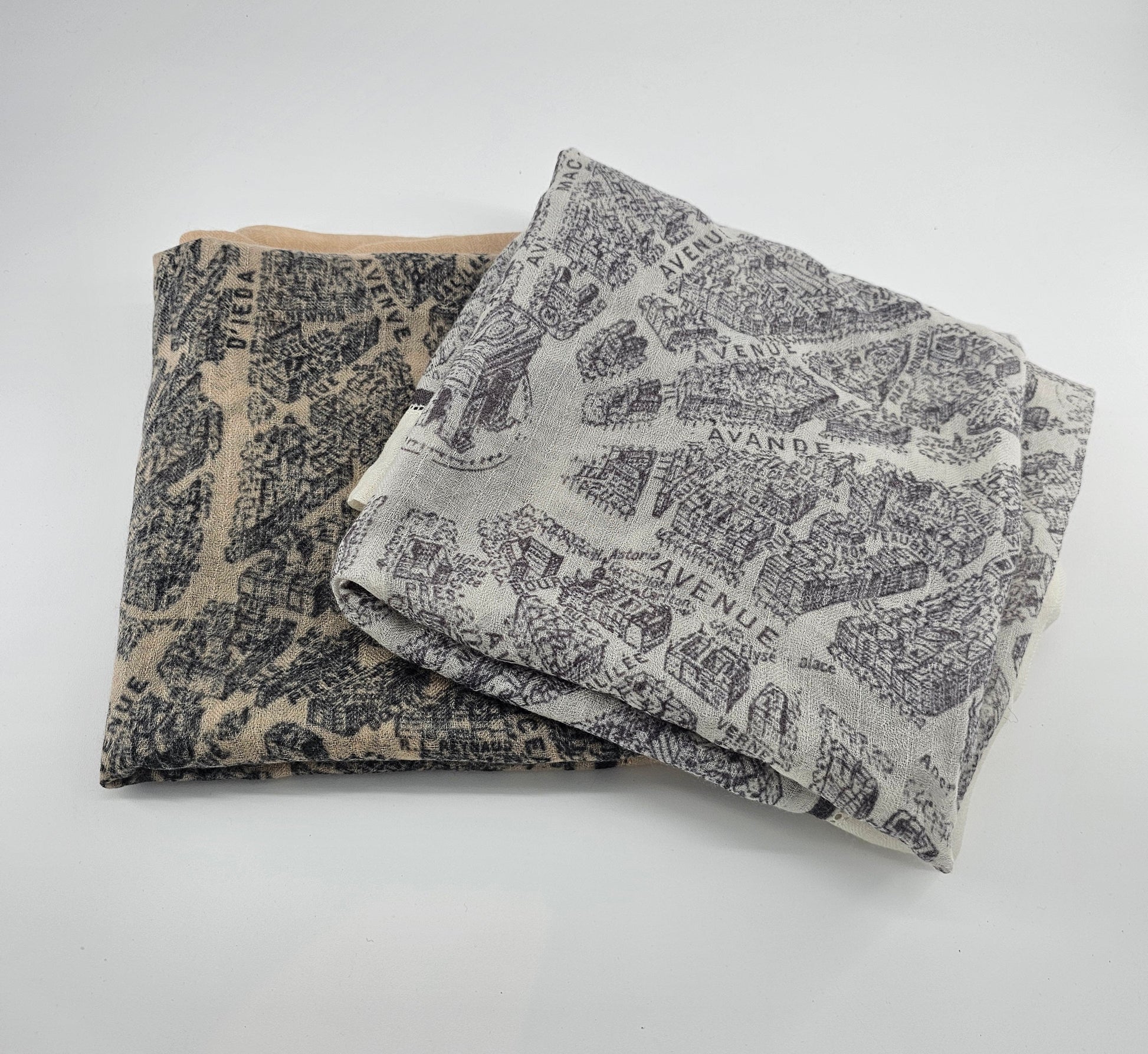 Cashmere Scarf,cashmere, hand finished,100% pure, unique design, cashmere,decroative fabric,shawl,pashmina,sofat scarves,square scarve,  black  paris map , beige, map of paris